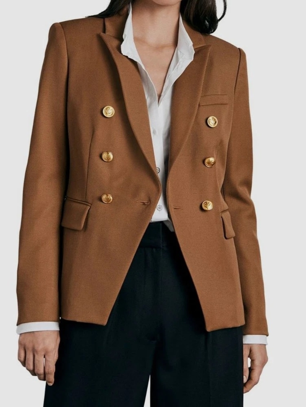 NWOT Rag & Bone Preston Twill Blazer in Dark Tan Size 4 Small $650